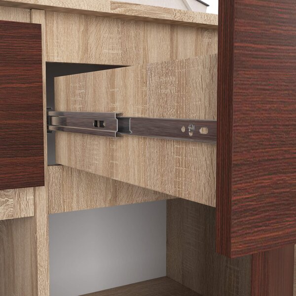 Komoda Kuwait 3D 3D (hrast sonoma + wenge)