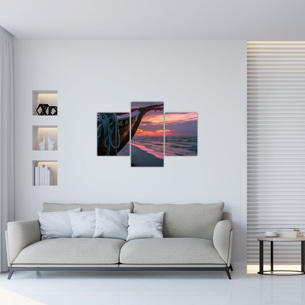 Slika čamca na obali (90x60 cm)