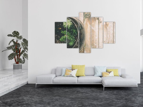 Slika sukulenata u staklu (150x105 cm)