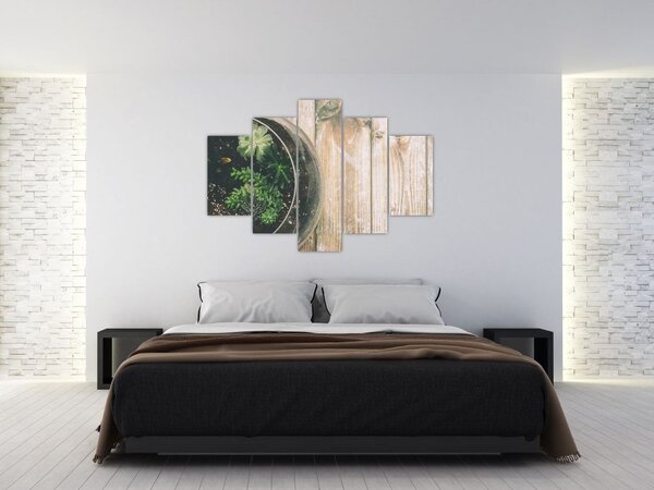 Slika sukulenata u staklu (150x105 cm)