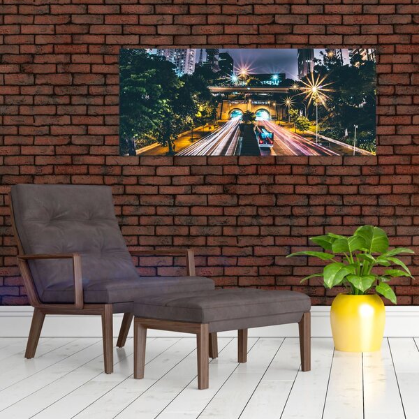 Slika noćnog grada (120x50 cm)