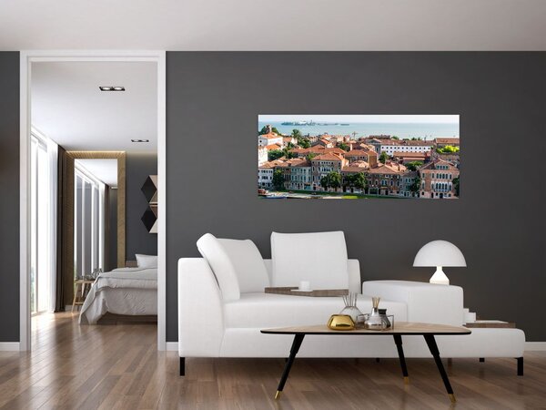 Slika - Zračna snimka grada (120x50 cm)
