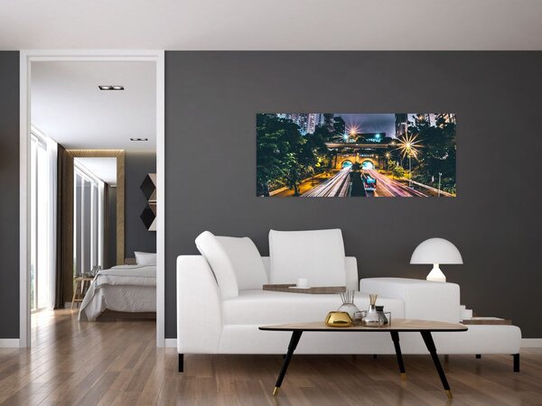 Slika noćnog grada (120x50 cm)