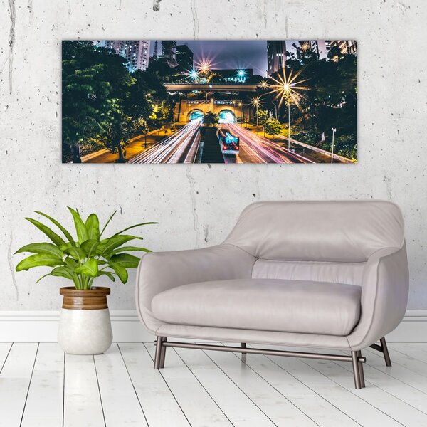 Slika noćnog grada (120x50 cm)