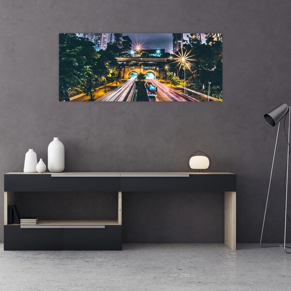 Slika noćnog grada (120x50 cm)