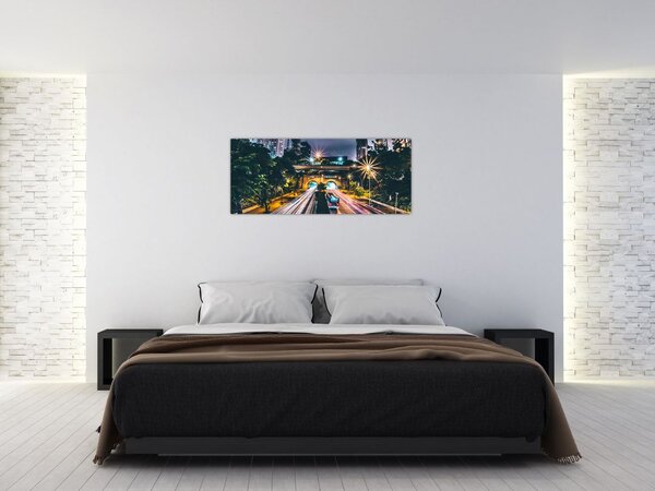 Slika noćnog grada (120x50 cm)