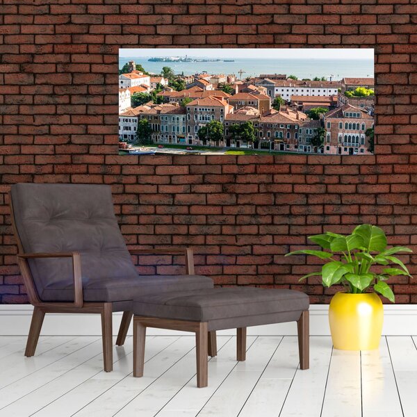 Slika - Zračna snimka grada (120x50 cm)
