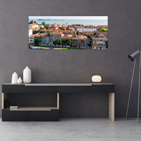 Slika - Zračna snimka grada (120x50 cm)