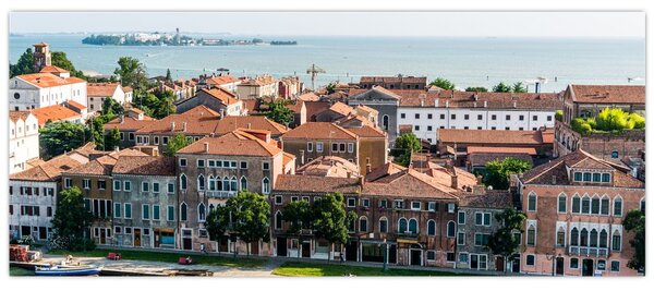 Slika - Zračna snimka grada (120x50 cm)