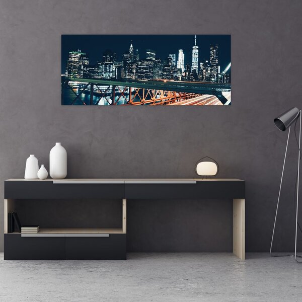 Slika noćnog grada (120x50 cm)