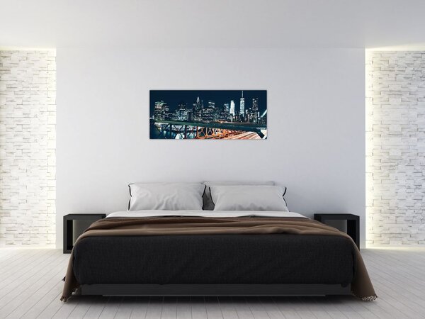 Slika noćnog grada (120x50 cm)