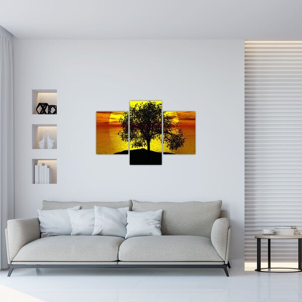 Slika siluete stabla (90x60 cm)