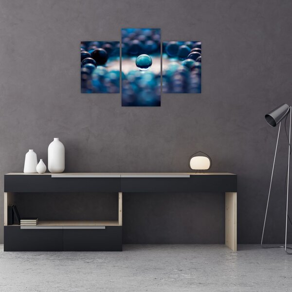 Slika - Plave kuglice (90x60 cm)