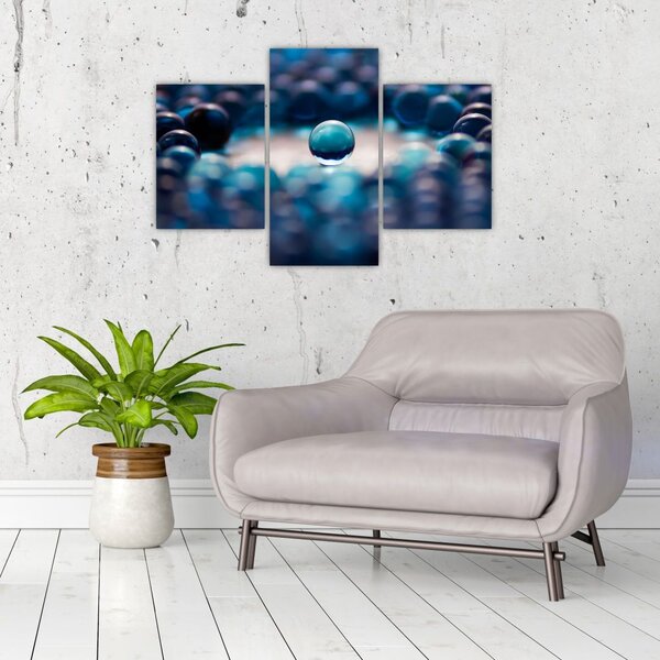 Slika - Plave kuglice (90x60 cm)