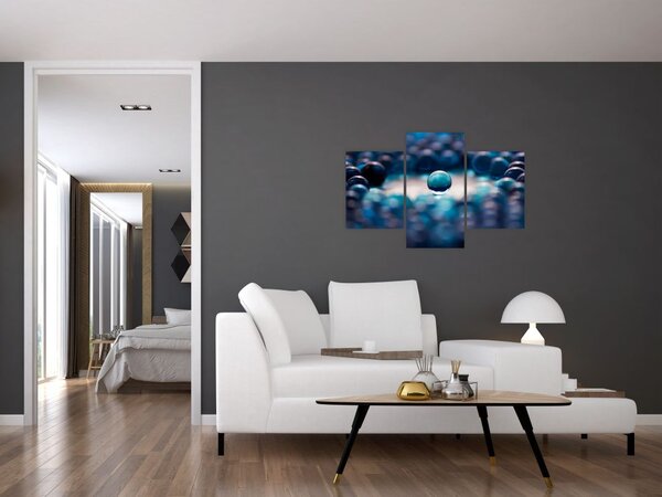Slika - Plave kuglice (90x60 cm)