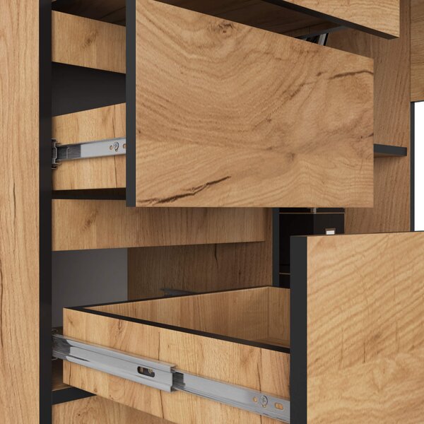Kutni PC stolić Balcon (hrast craft) (L)