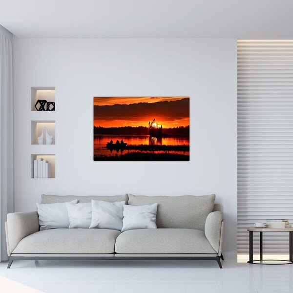 Slika - Ribari na jezeru (90x60 cm)