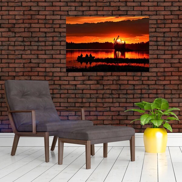 Slika - Ribari na jezeru (90x60 cm)