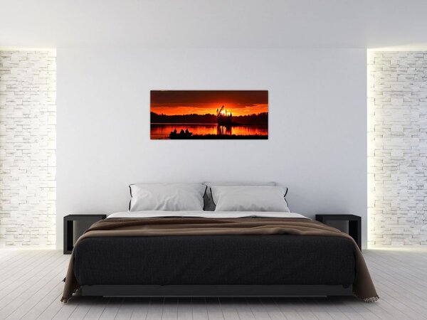 Slika - Ribari na jezeru (120x50 cm)