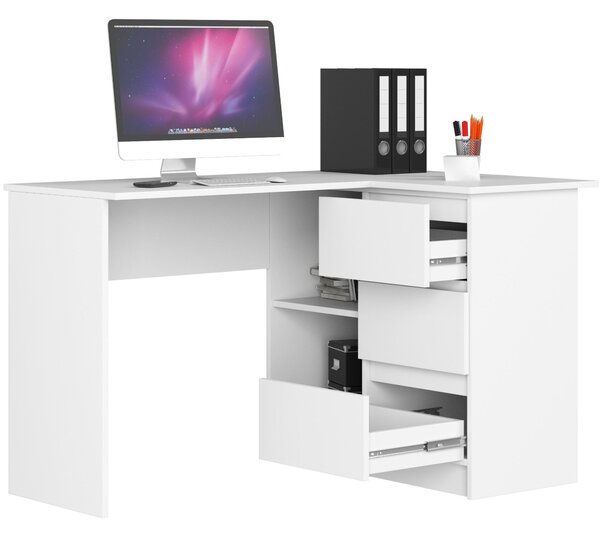 Kutni PC stolić Bodhi (bijela) (D)