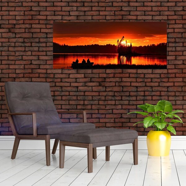 Slika - Ribari na jezeru (120x50 cm)