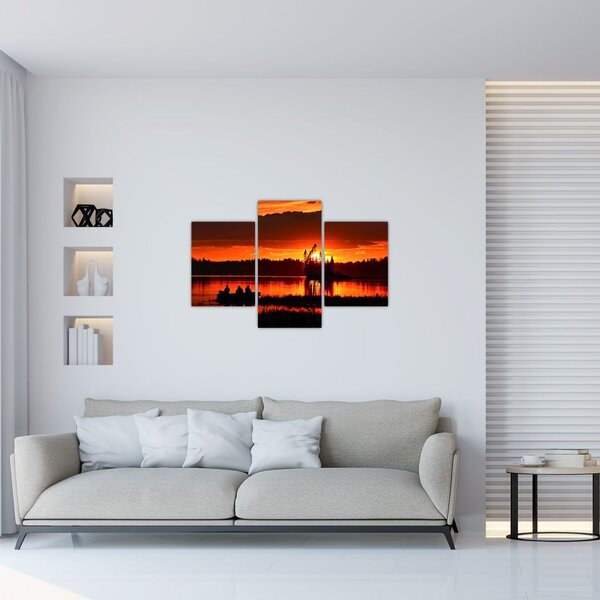 Slika - Ribari na jezeru (90x60 cm)