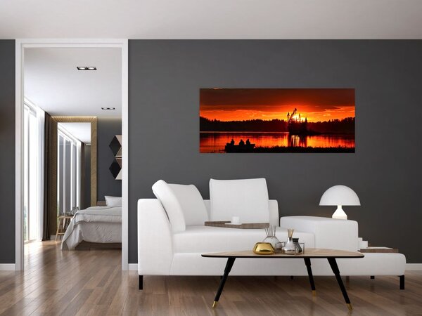 Slika - Ribari na jezeru (120x50 cm)
