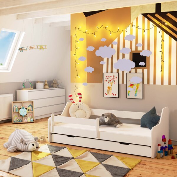 Dječji krevet 180x80 cm ( sa podnicom i madracem) Legitima 180x80 cm (bijela)