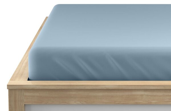 Jersey plahta ALVORA 180x200 cm svijetloplava