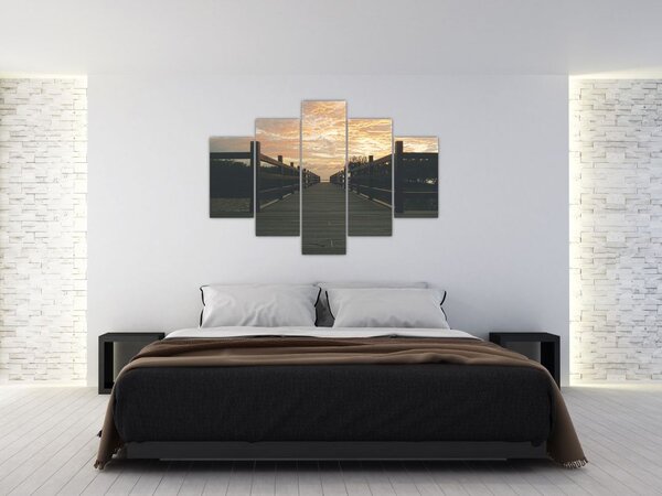 Slika drvenog gata iznad jezera (150x105 cm)