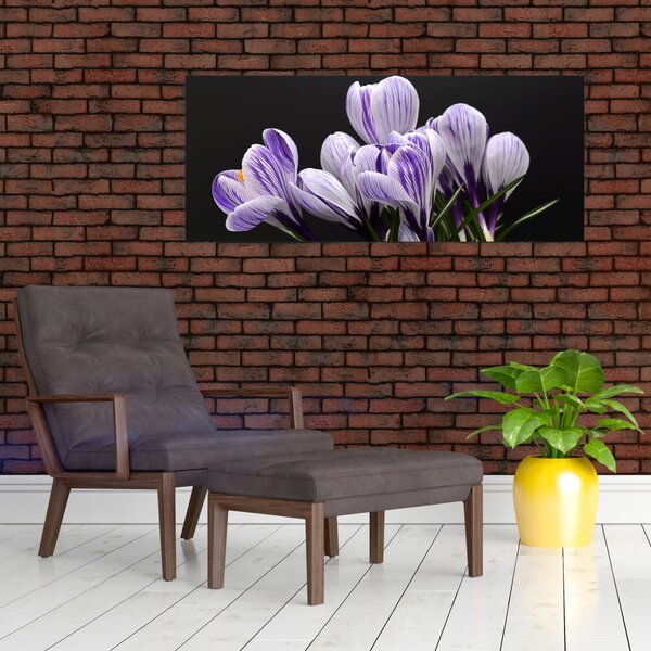 Slika - Ljubičasti krokusi (120x50 cm)