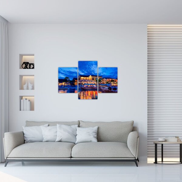 Slika noćnog grada Hoi An, Vijetnam (90x60 cm)