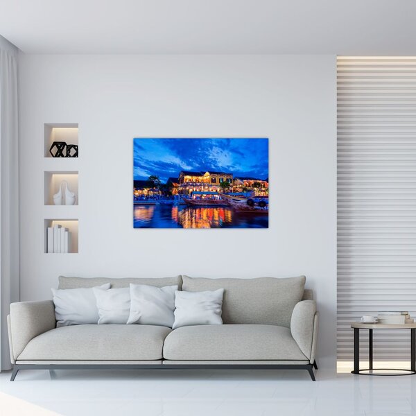 Slika noćnog grada Hoi An, Vijetnam (90x60 cm)