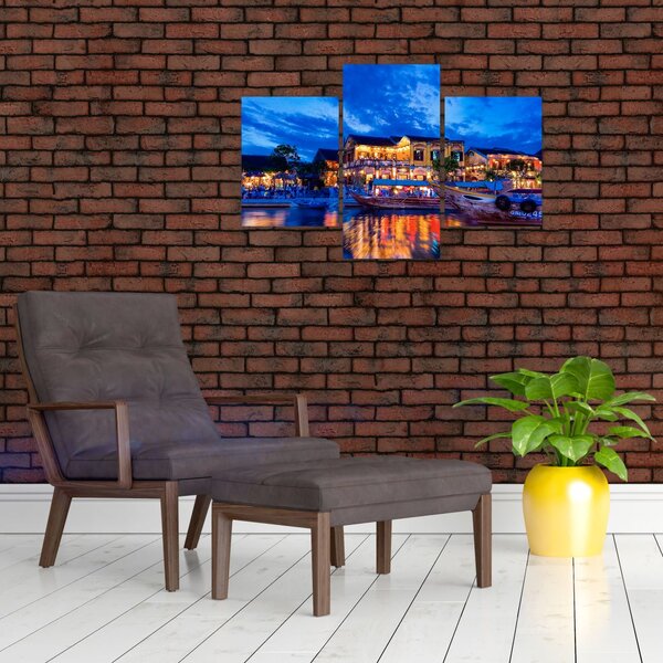 Slika noćnog grada Hoi An, Vijetnam (90x60 cm)