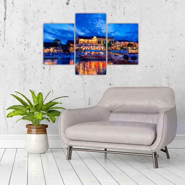 Slika noćnog grada Hoi An, Vijetnam (90x60 cm)