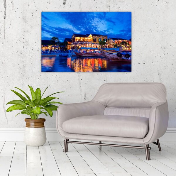 Slika noćnog grada Hoi An, Vijetnam (90x60 cm)