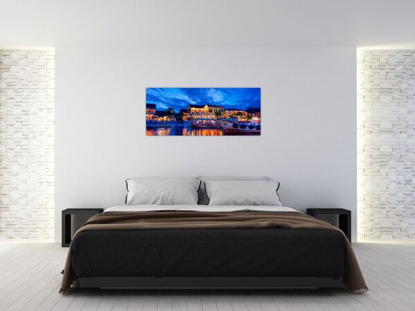 Slika noćnog grada Hoi An, Vijetnam (120x50 cm)