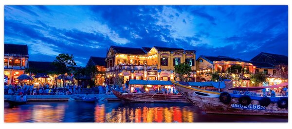 Slika noćnog grada Hoi An, Vijetnam (120x50 cm)