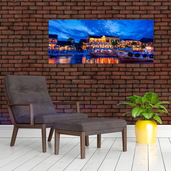 Slika noćnog grada Hoi An, Vijetnam (120x50 cm)