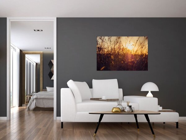 Slika polja pri zalasku sunca (90x60 cm)