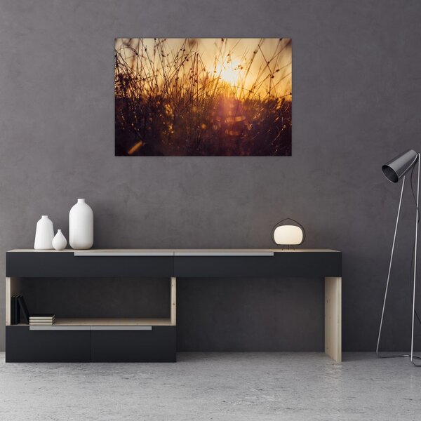 Slika polja pri zalasku sunca (90x60 cm)