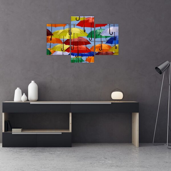 Slika šarenih kišobrana (90x60 cm)