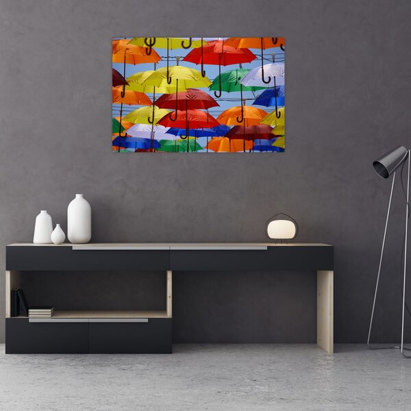 Slika šarenih kišobrana (90x60 cm)