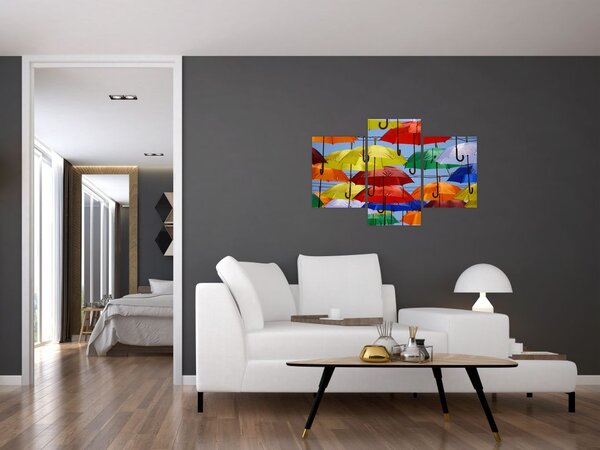 Slika šarenih kišobrana (90x60 cm)