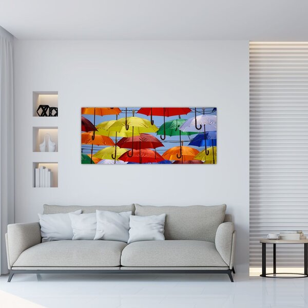 Slika šarenih kišobrana (120x50 cm)