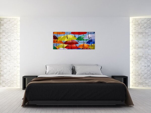 Slika šarenih kišobrana (120x50 cm)
