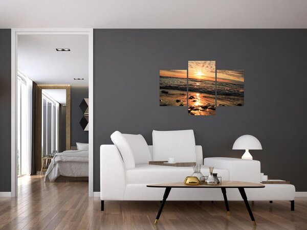 Slika - Zalazak sunca na oceanu (90x60 cm)