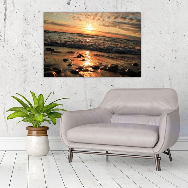 Slika - Zalazak sunca na oceanu (90x60 cm)