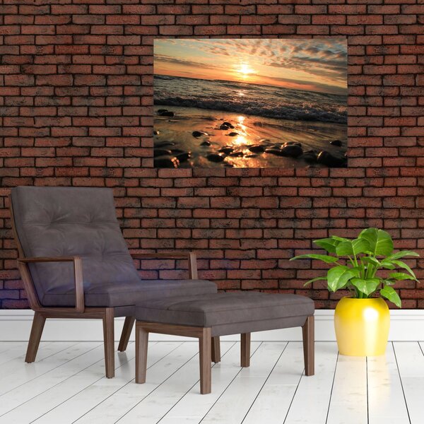 Slika - Zalazak sunca na oceanu (90x60 cm)