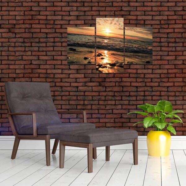 Slika - Zalazak sunca na oceanu (90x60 cm)